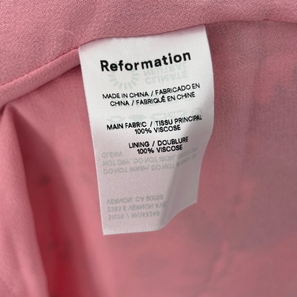 New! Reformation Juliette Valeria Rose, Pink Floral Size 8 - Picture 11 of 12